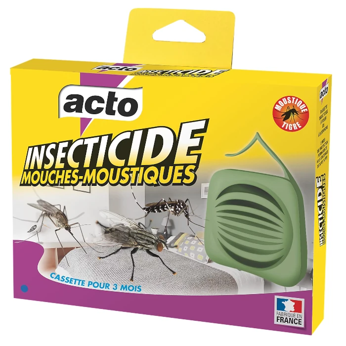 Cassette insecticide ACTO | Anti-mouches et moustiques 3 mois
