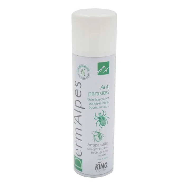Aérosol Anti Parasites Derm'Alpes 250 ml pour punaises de lit, puces et gale