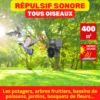 RUSOI2 Arguments Répulsif sonore pigeons corbeaux mouettes solaire Acto
