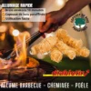 AFEU8 mise en situation Allume-feu laine de bois paraffinée Diablotin