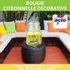 BOUGI7 2 Bougie citronnelle anti-moustique 65 h Acto