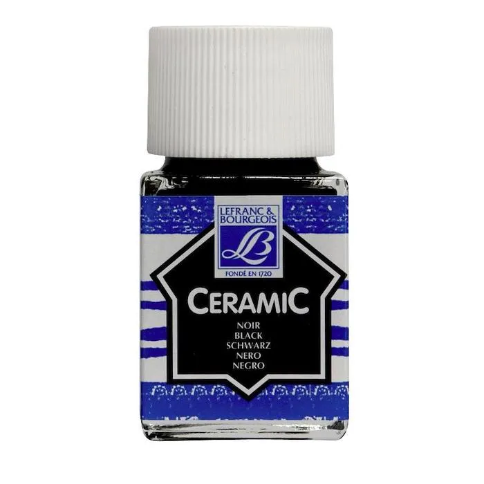 Peinture Céramic noir 50 ml Lefranc Bourgeois