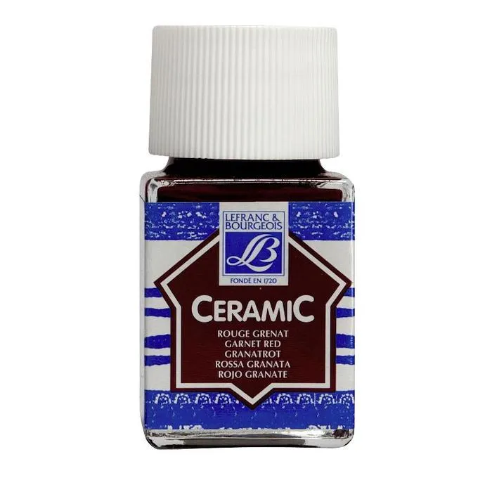 Peinture Céramic rouge grenat 50 ml Lefranc Bourgeois
