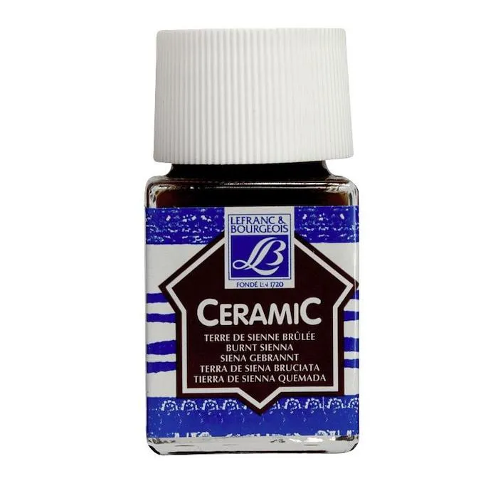 Peinture Céramic terre de sienne brule 50 ml Lefranc Bourgeois