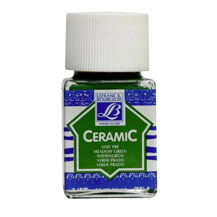 Peinture Céramic vert pré 50 ml Lefranc Bourgeois