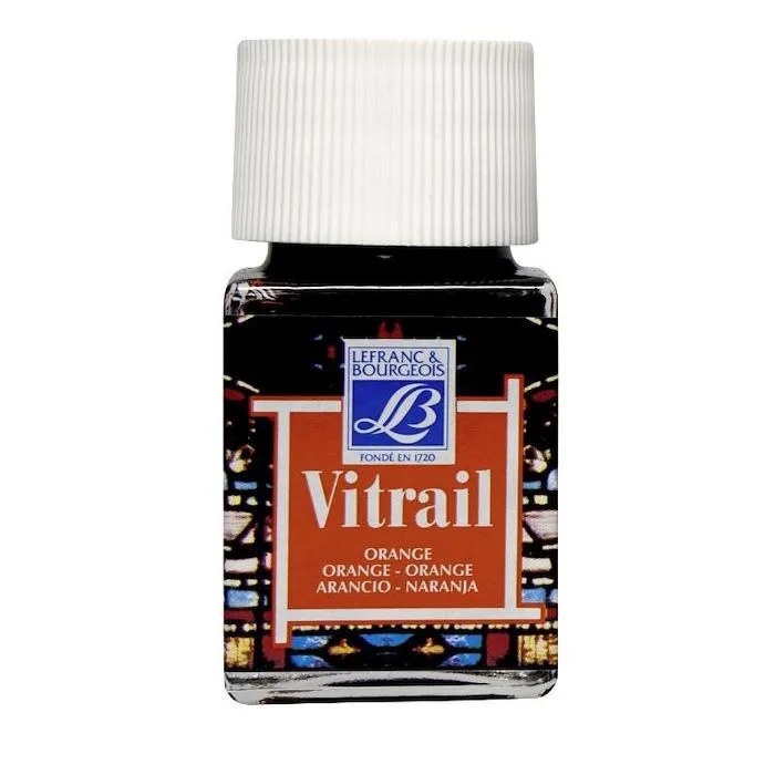Peinture Vitrail orange 50 ml Lefranc Bourgeois