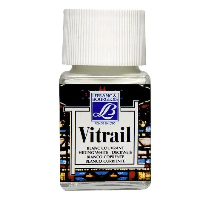Peinture Vitrail blanc couvrant 50 ml Lefranc Bourgeois