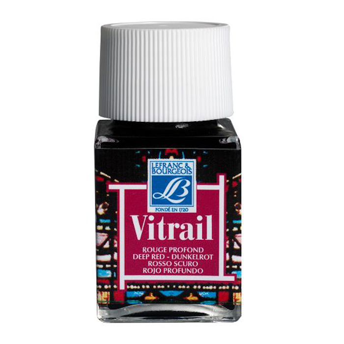 Peinture Vitrail rouge profond 50 ml Lefranc Bourgeois