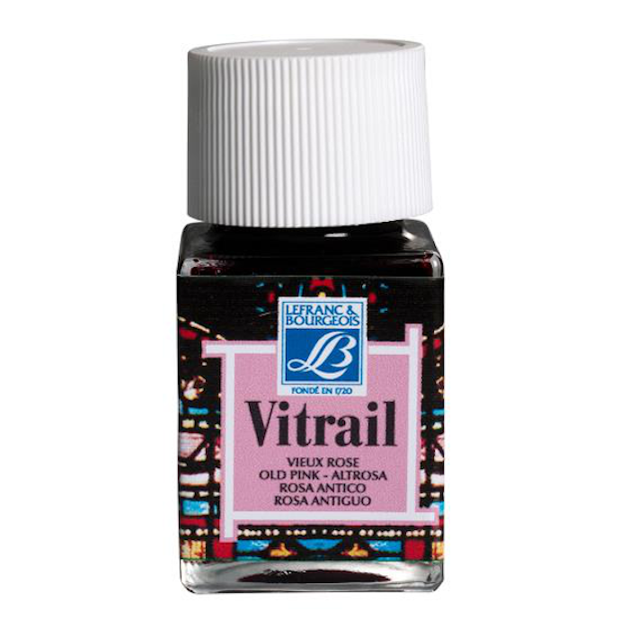 Peinture Vitrail vieux rose 50 ml Lefranc Bourgeois