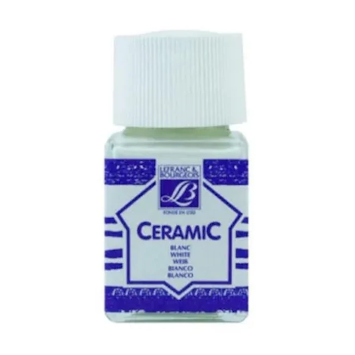 Peinture Céramic blanc 50 ml Lefranc Bourgeois