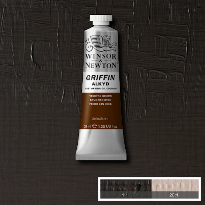 Huile Alkyd Griffin brun van dyck 37ml W&N