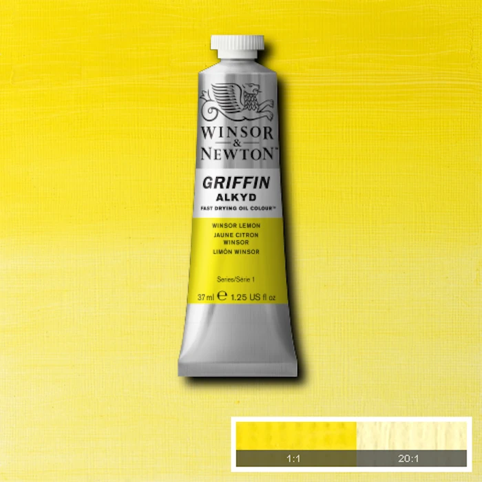 Huile Alkyd Griffin jaune citron 37ml W&N