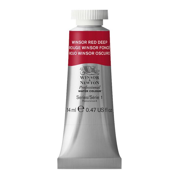 Aquarelle en tube rouge winsor foncé 14ml W&N série 1