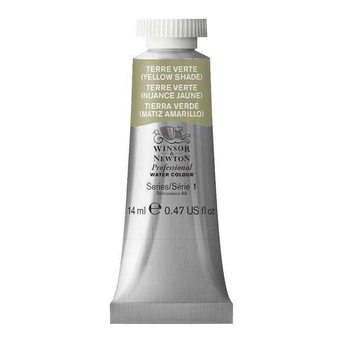 Aquarelle en tube terre verte jaune 14ml W&N série 1