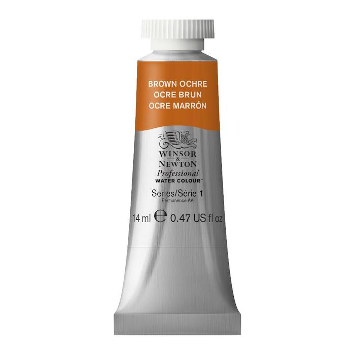 Aquarelle en tube ocre brun 14ml W&N série 1