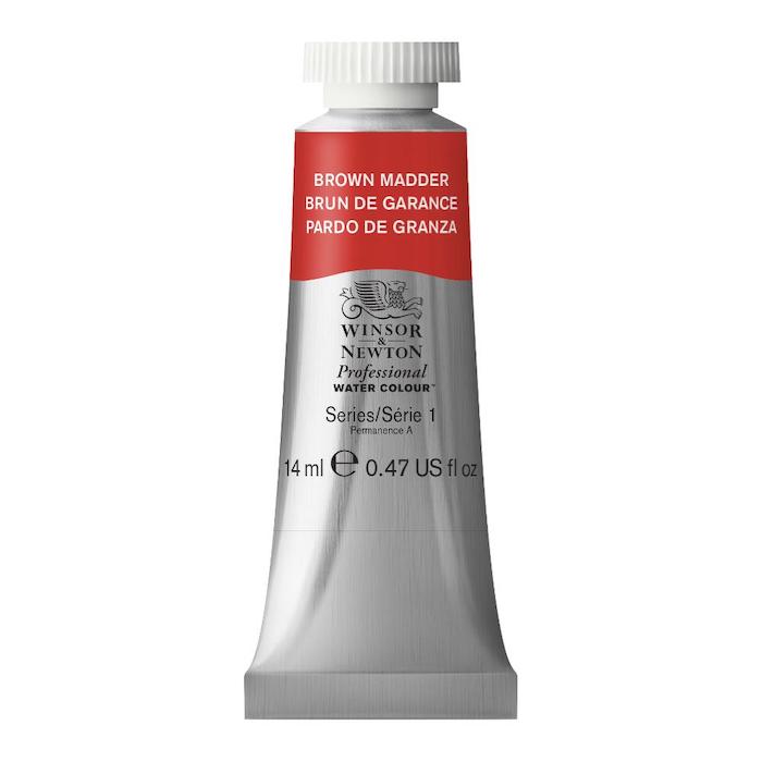 Aquarelle en tube brun garance 14ml W&N série 1
