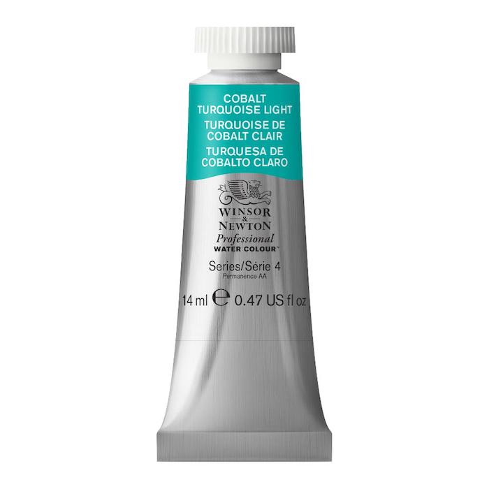 Aquarelle en tube turquoise cobalt clair 14ml W&N série 4