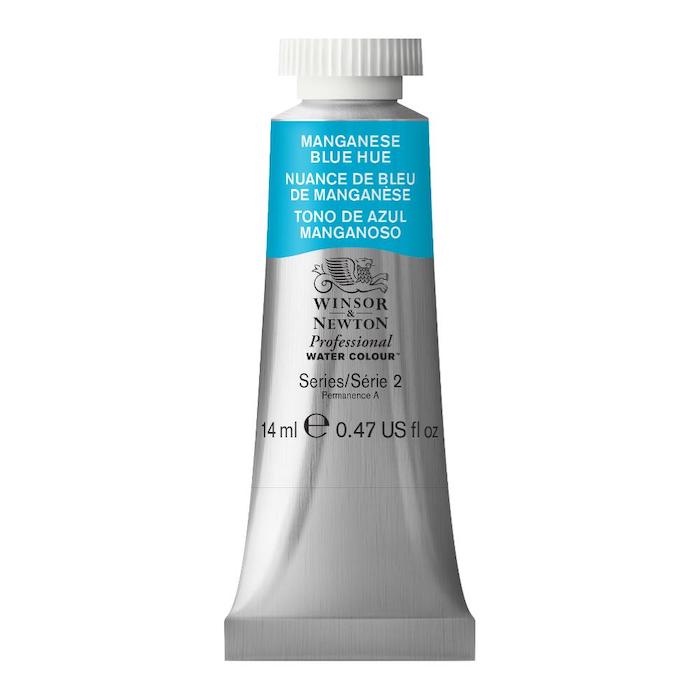 Aquarelle en tube nuance bleu manganese 14ml W&N série 2