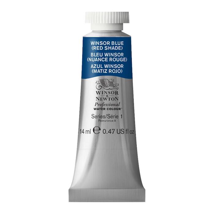 Aquarelle en tube bleu winsor rouge 14ml W&N série 1