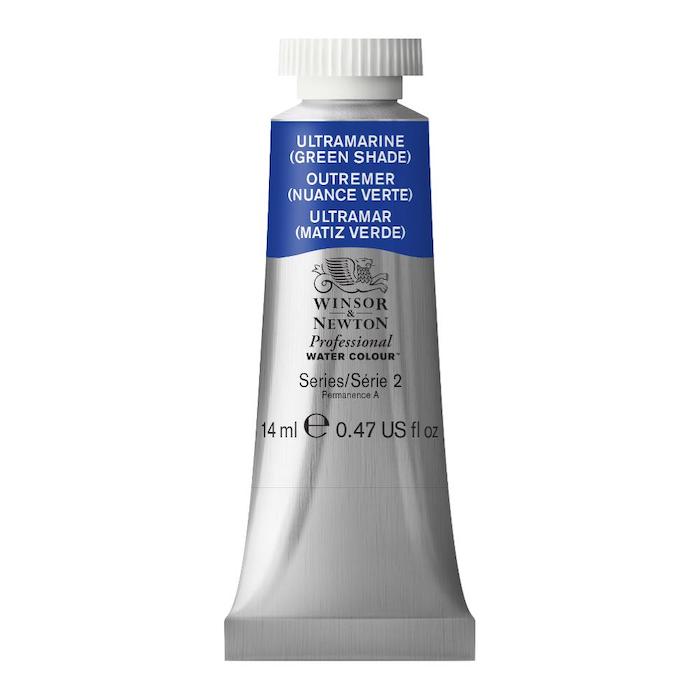 Aquarelle en tube outremer vert 14ml W&N série 2