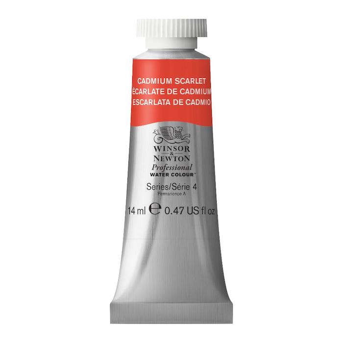 Aquarelle en tube écarlate de cadmium 14ml W&N série 4