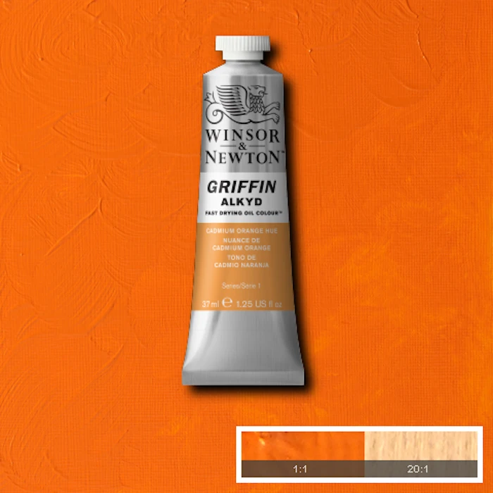 Huile Alkyd Griffin orange cadmium 37ml W&N