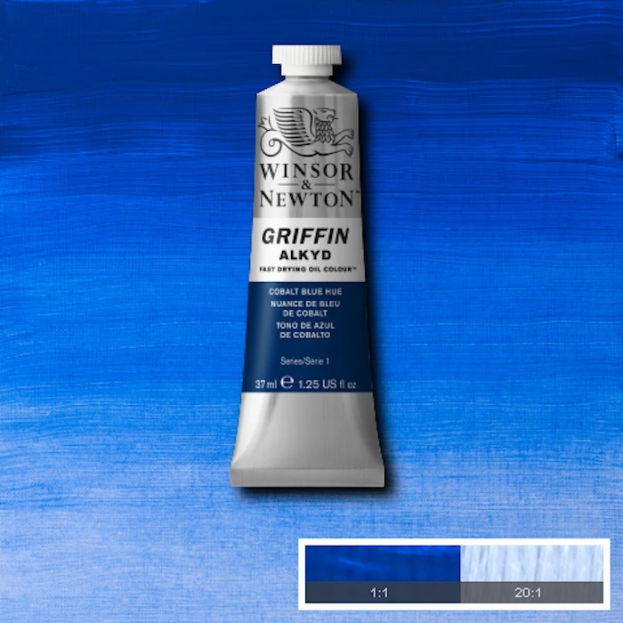 Huile Alkyd Griffin bleu cobalt 37ml W&N