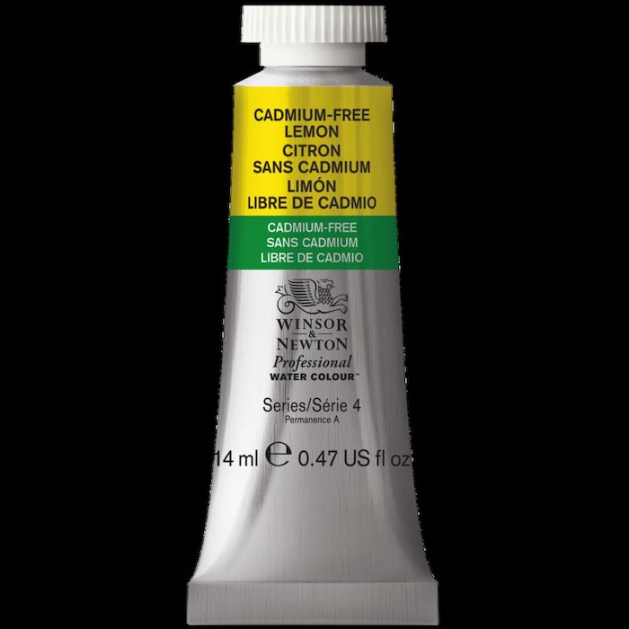 Aquarelle en tube jaune citron sans cadmium 14ml W&N série 4
