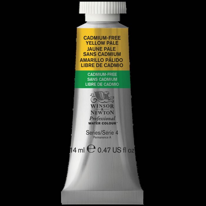 Aquarelle en tube jaune pale sans cadmium 14ml W&N série 4