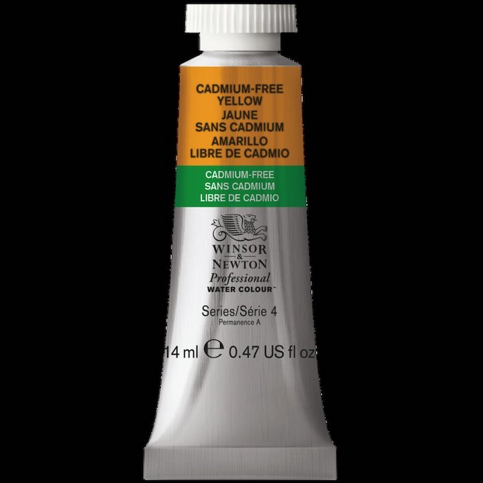Aquarelle en tube jaune sans cadmium 14ml W&N série 4