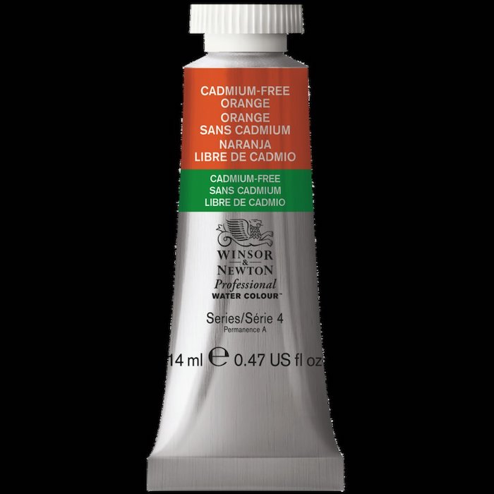 Aquarelle en tube orange sans cadmium 14ml W&N série 4