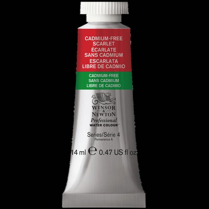 Aquarelle en tube écarlate sans cadmium 14ml W&N série 4