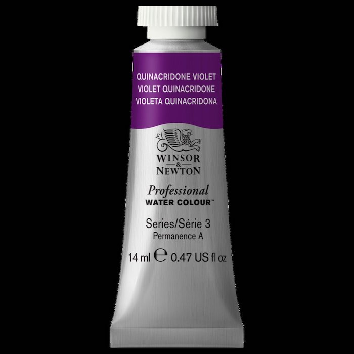 Aquarelle en tube quinacridone violet 14ml W&N série 3