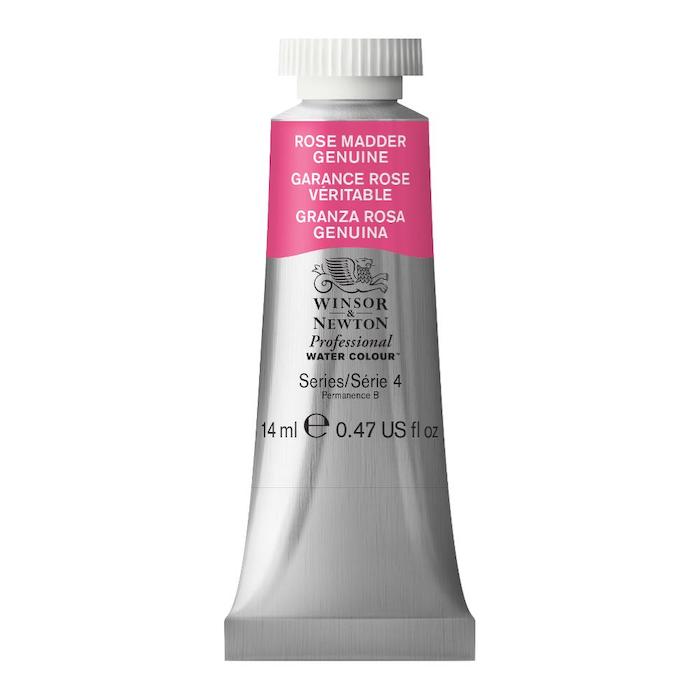 Aquarelle en tube rose garance véritable 14ml W&N série 4