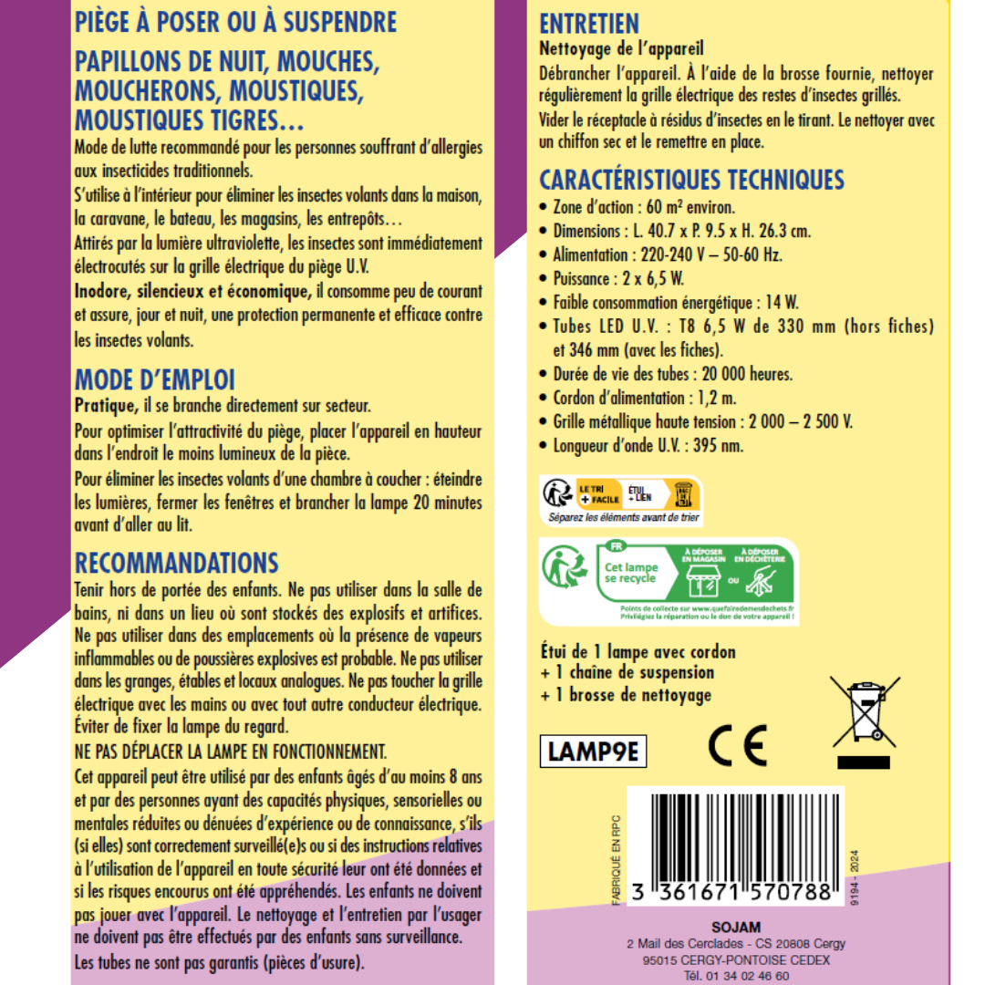 Grill'Insectes lampe led UV XL Acto – Image 2