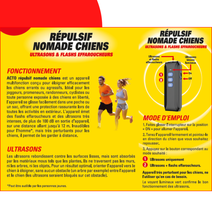 5-RUSCH7 instructions Répulsif ultrasons nomades chiens et chats joggers Retro RUSCH7