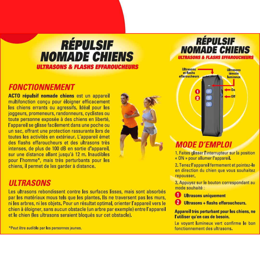 Répulsif ultrasons nomades chiens et chats joggers Retro RUSCH7 – Image 2